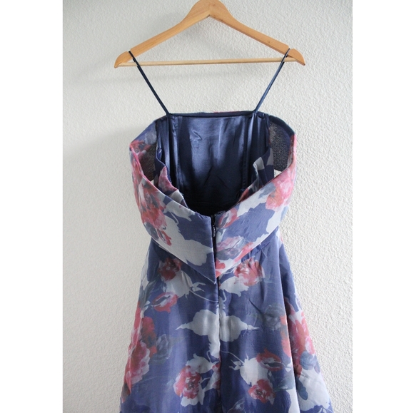 Ava Seraphina Navy Floral Off-the-Shoulder Dress - Picture 8 of 10